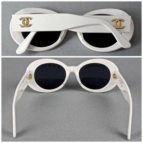 chanel sunglasses white glasses|White Chanel sunglasses sale.